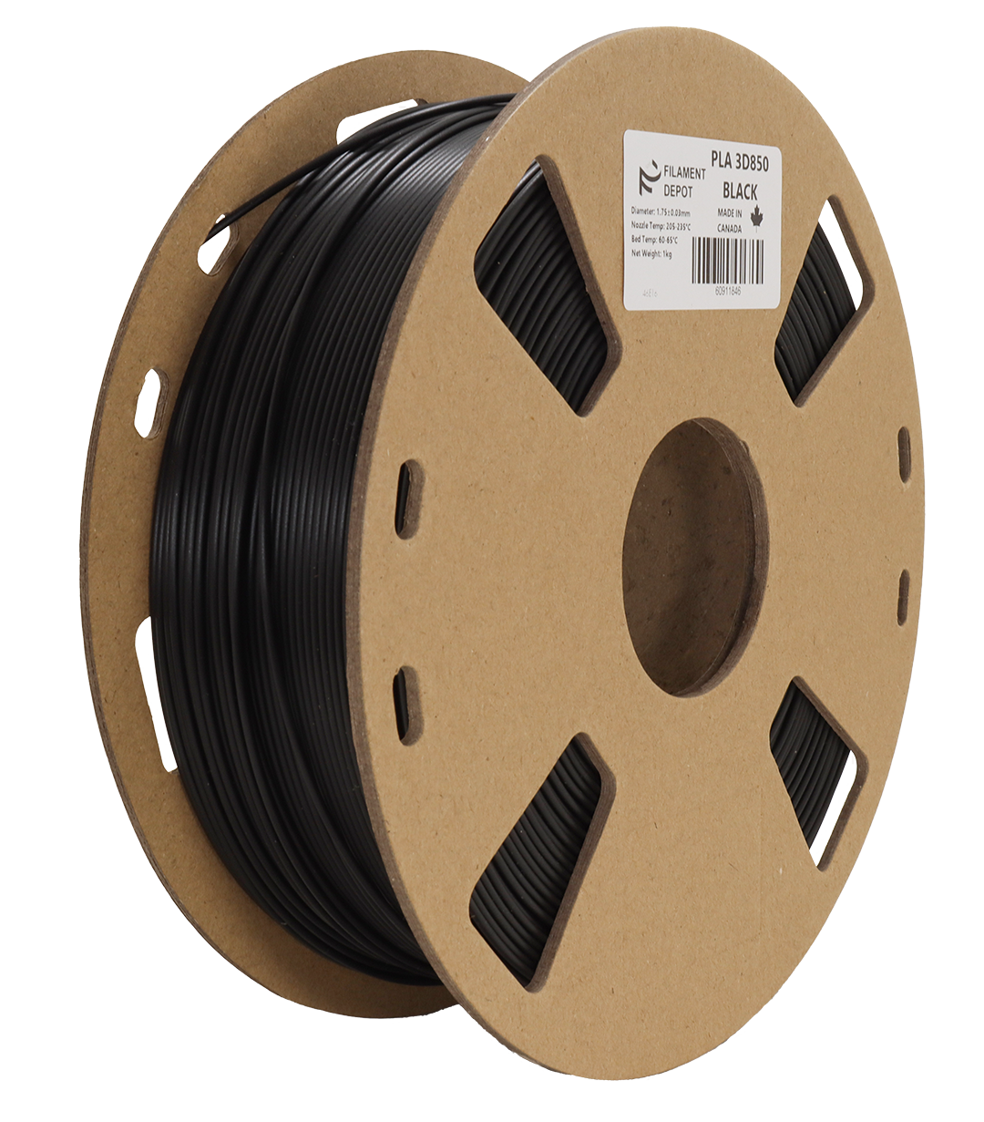 Filaments Depot Black PLA 3D850 1kg