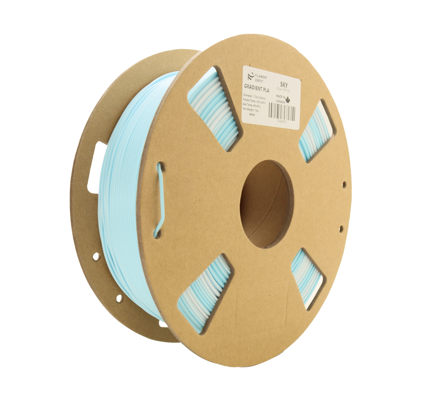 Filaments Depot Gradient PLA - Sky (Blue-White)