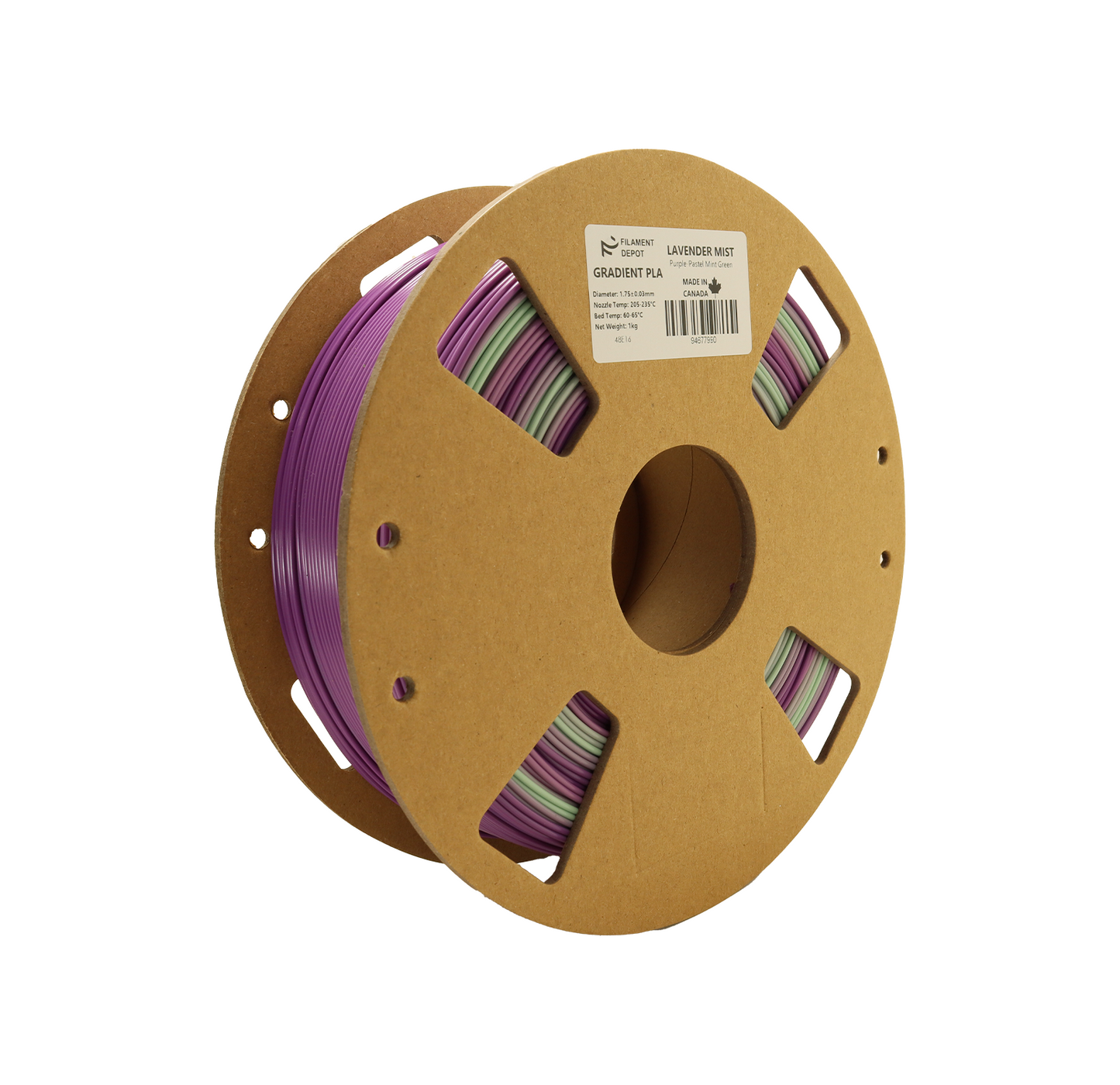 Filaments Depot Gradient PLA - Lavender Mist (Purple-Mint Green)