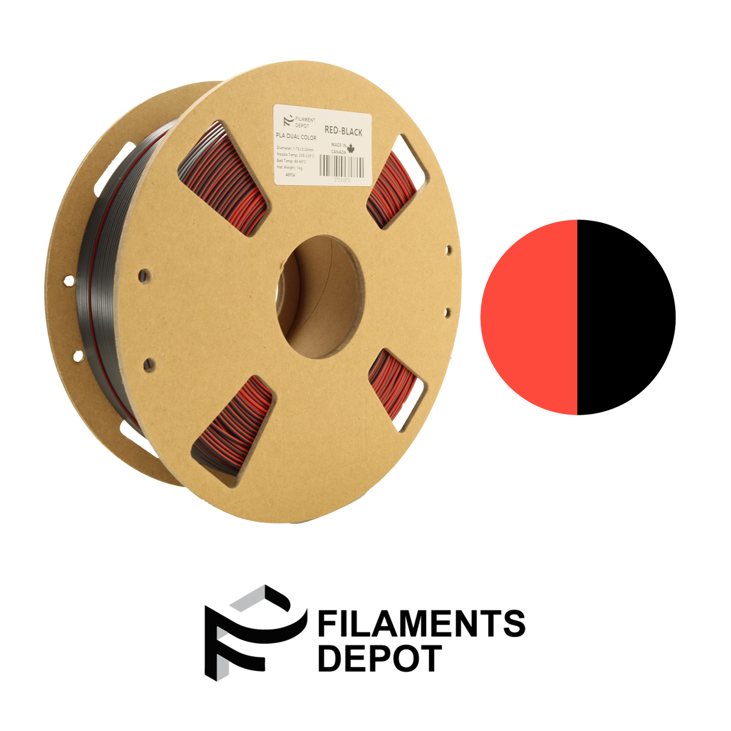 PLA Dual Color - Red-Black