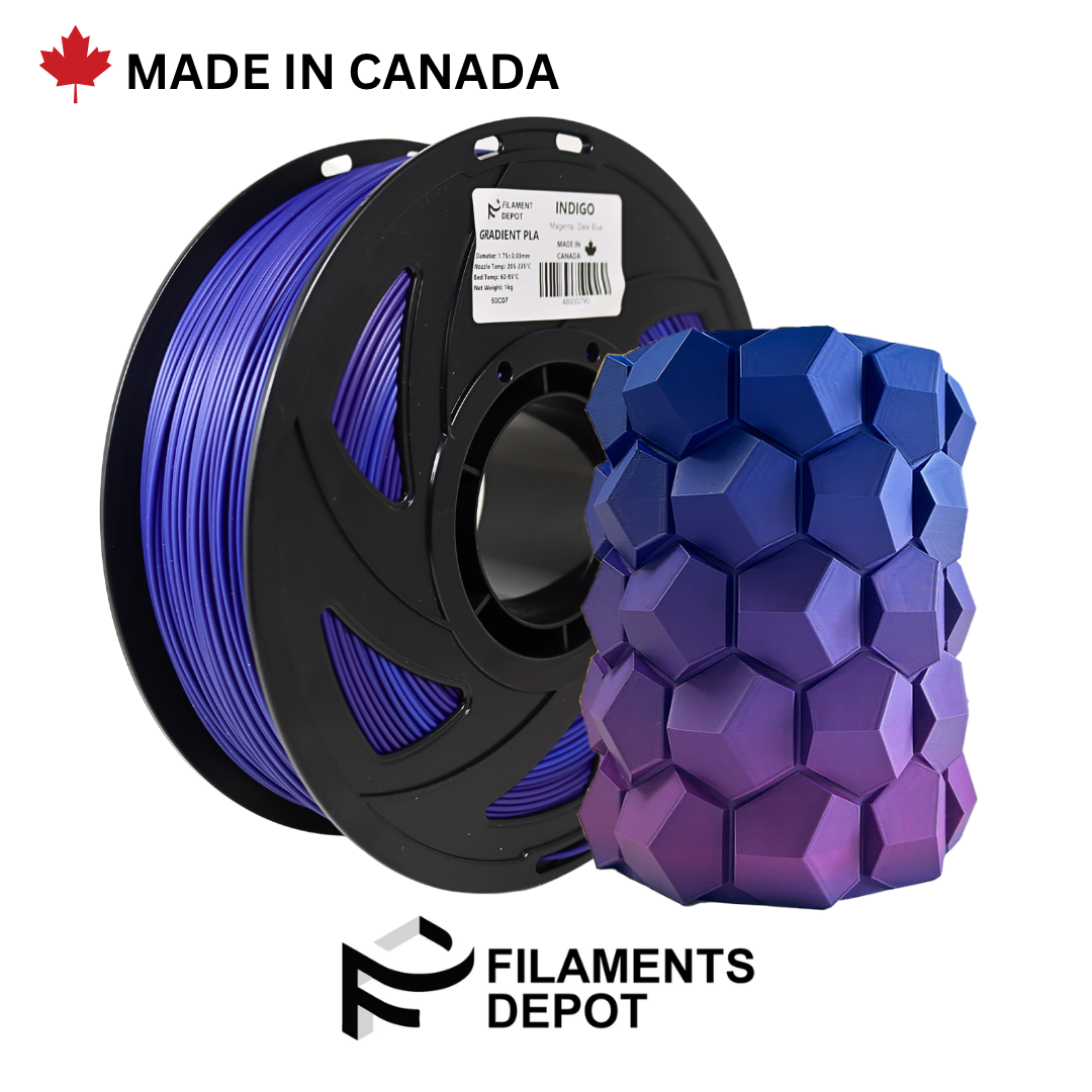Filaments Depot Gradient PLA - Indigo (Magenta-Dark Blue)