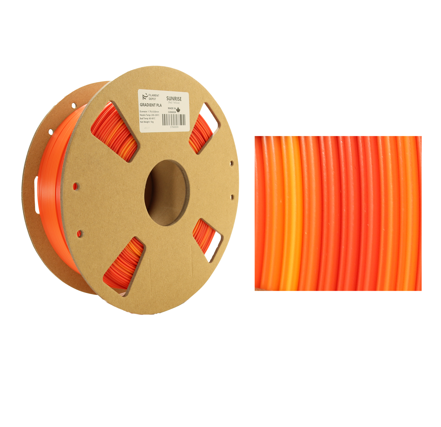 Filaments Depot Gradient PLA - Sunrise (Red-Yellow)